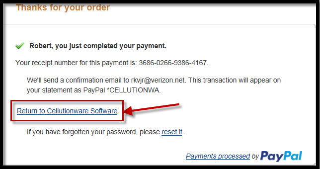 PayPal Screen